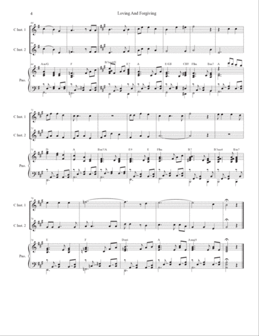 Loving And Forgiving Loving And Forgiving Piano scores gallery preview page 4