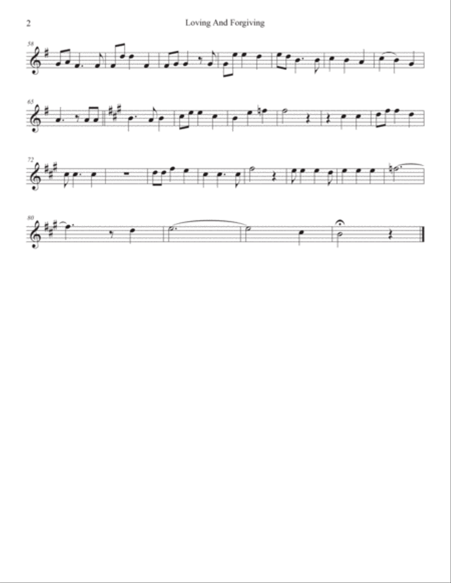 Loving And Forgiving Loving And Forgiving Piano scores gallery preview page 6