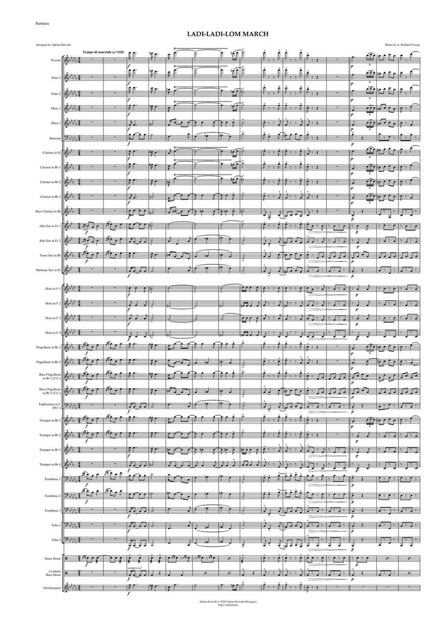 Ladi-ladi-lom March Concert Band scores gallery preview page 3