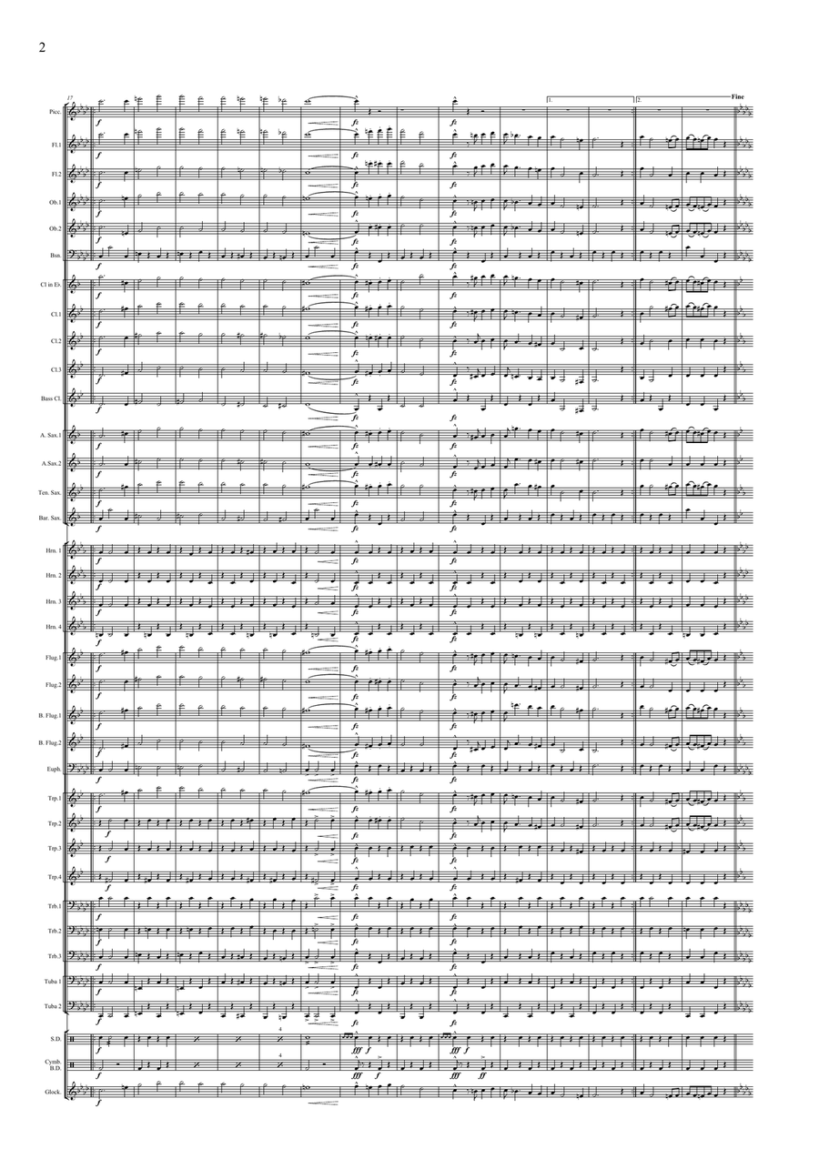 Magyar virtus March Concert Band scores gallery preview page 4