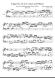 Fugue No. 24 BWV 869 in B Minor mini preview