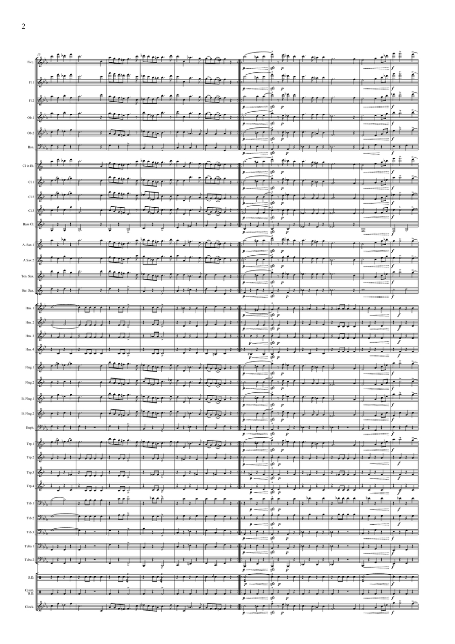 Nagy Lajos Király March Concert Band scores gallery preview page 4