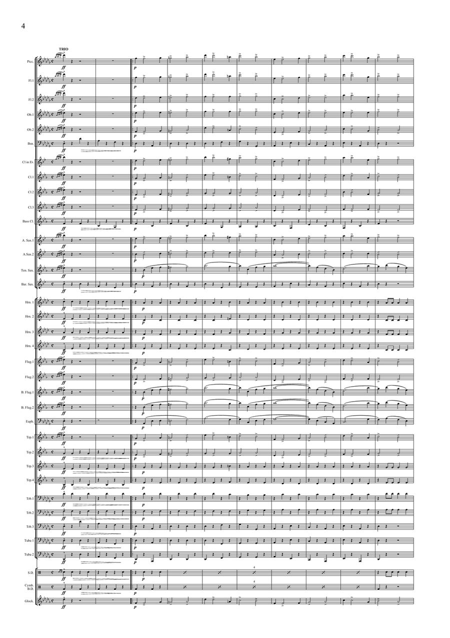 Nagy Lajos Király March Concert Band scores gallery preview page 6