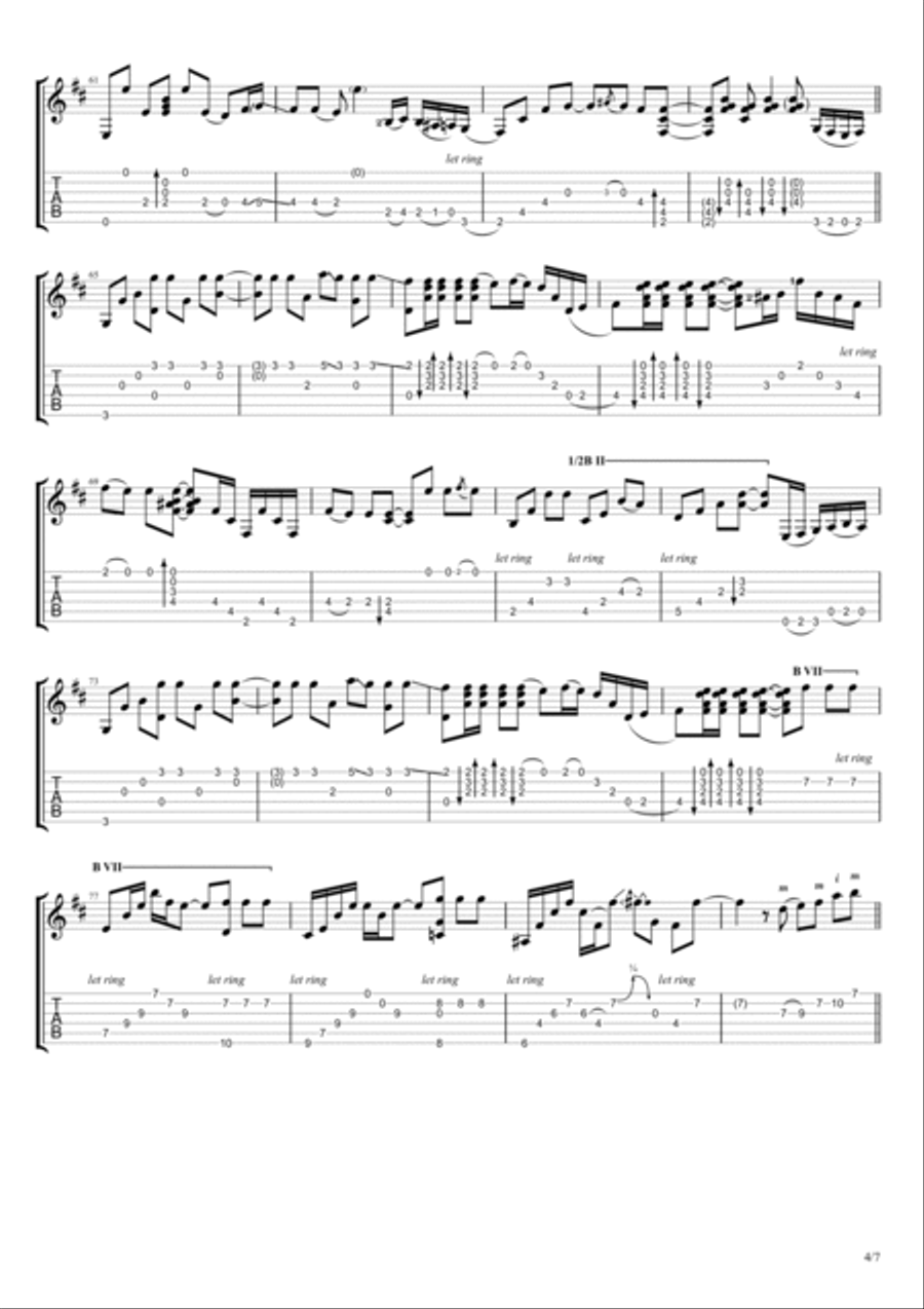 Hotel California Electric Guitar scores gallery preview page 4