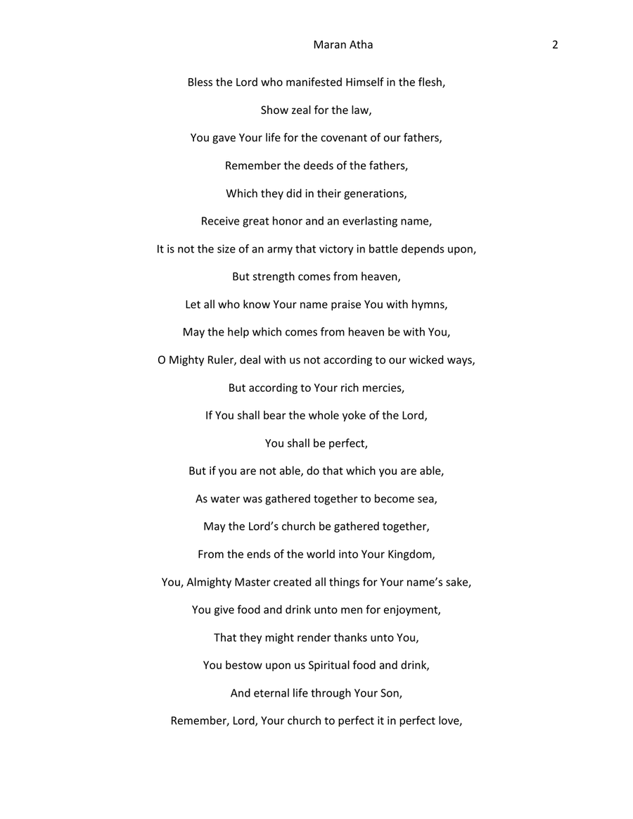 Maran Atha Piano - Digital Sheet Music page 2