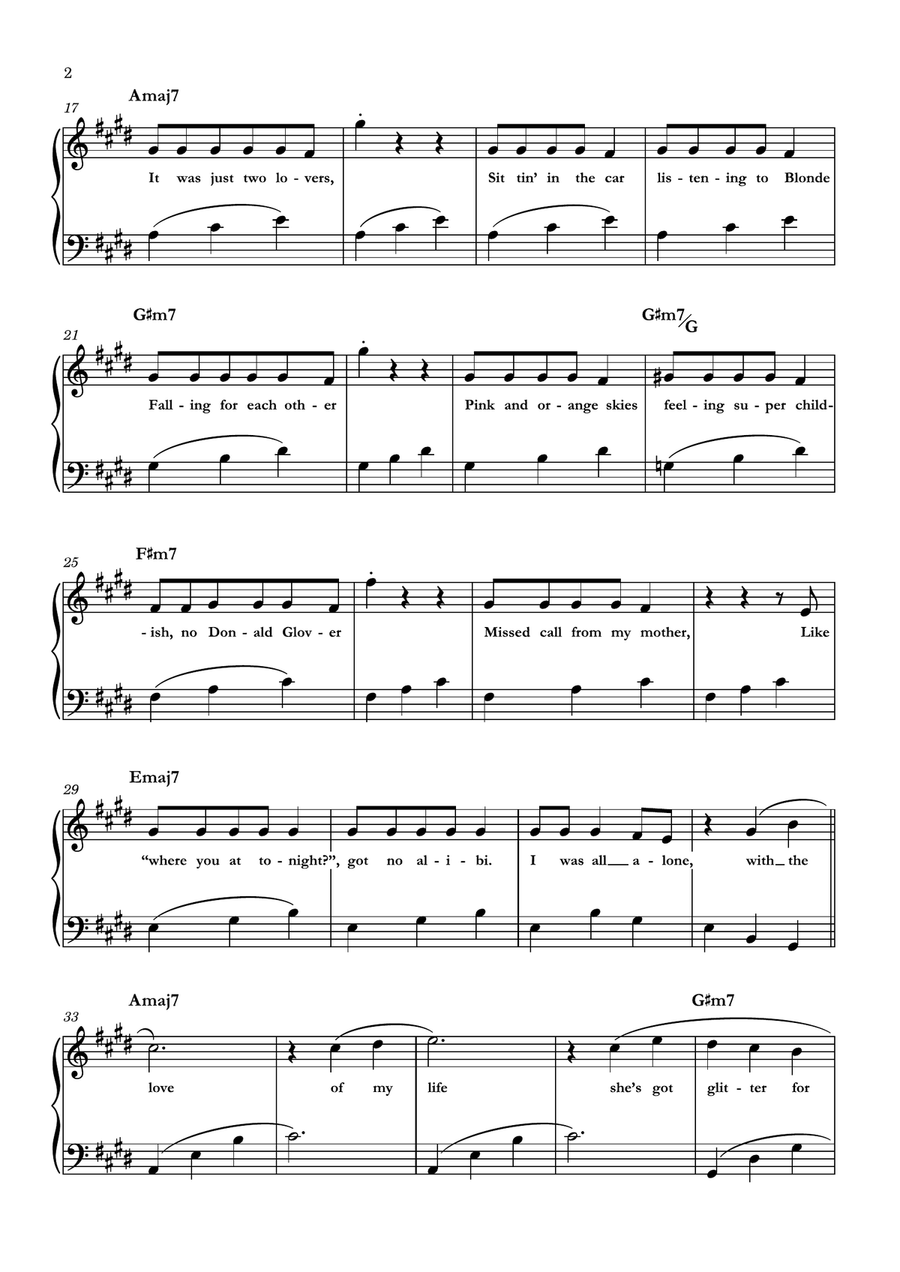Golden Hour Piano Solo scores gallery preview page 2