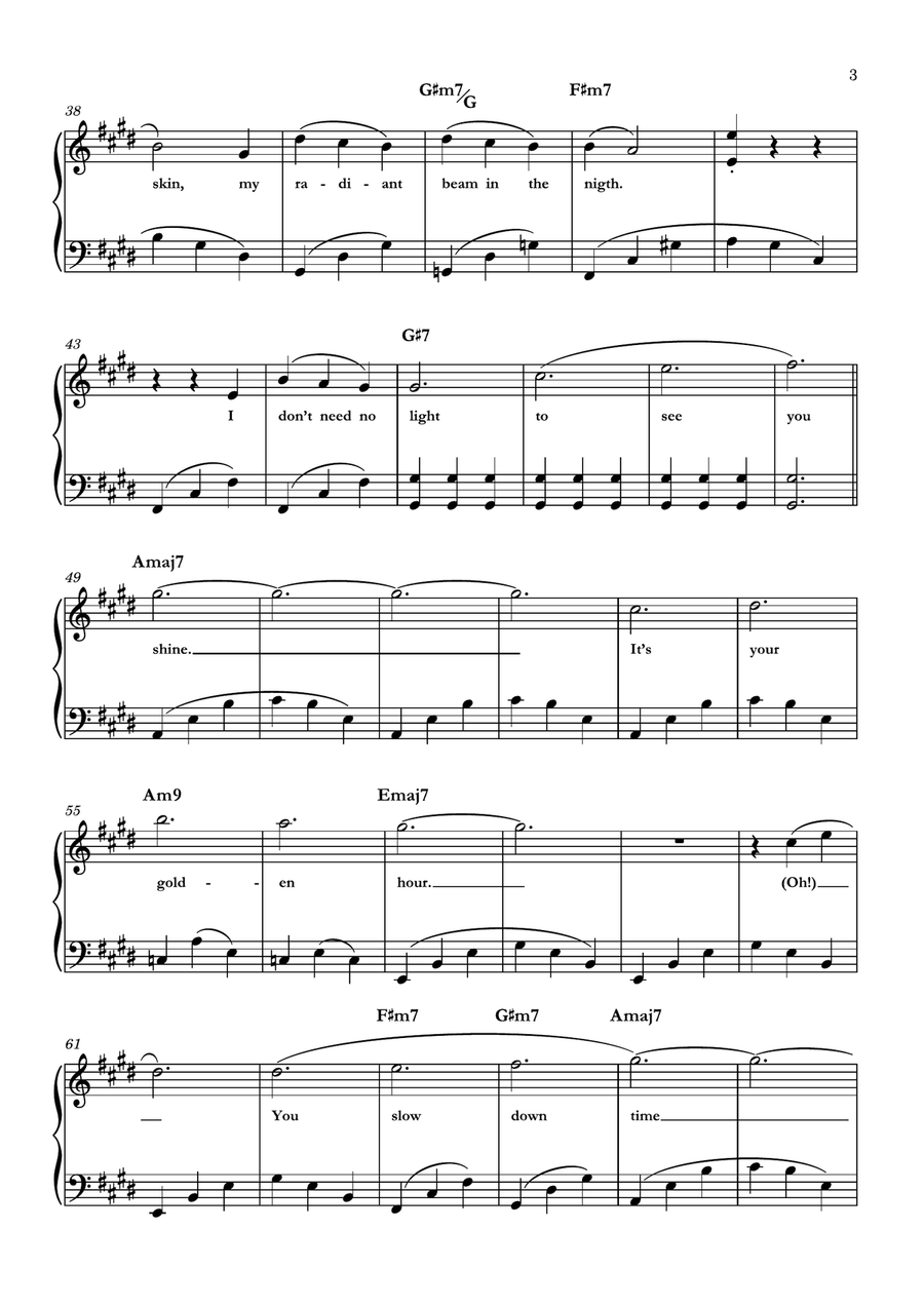 Golden Hour Piano Solo scores gallery preview page 3