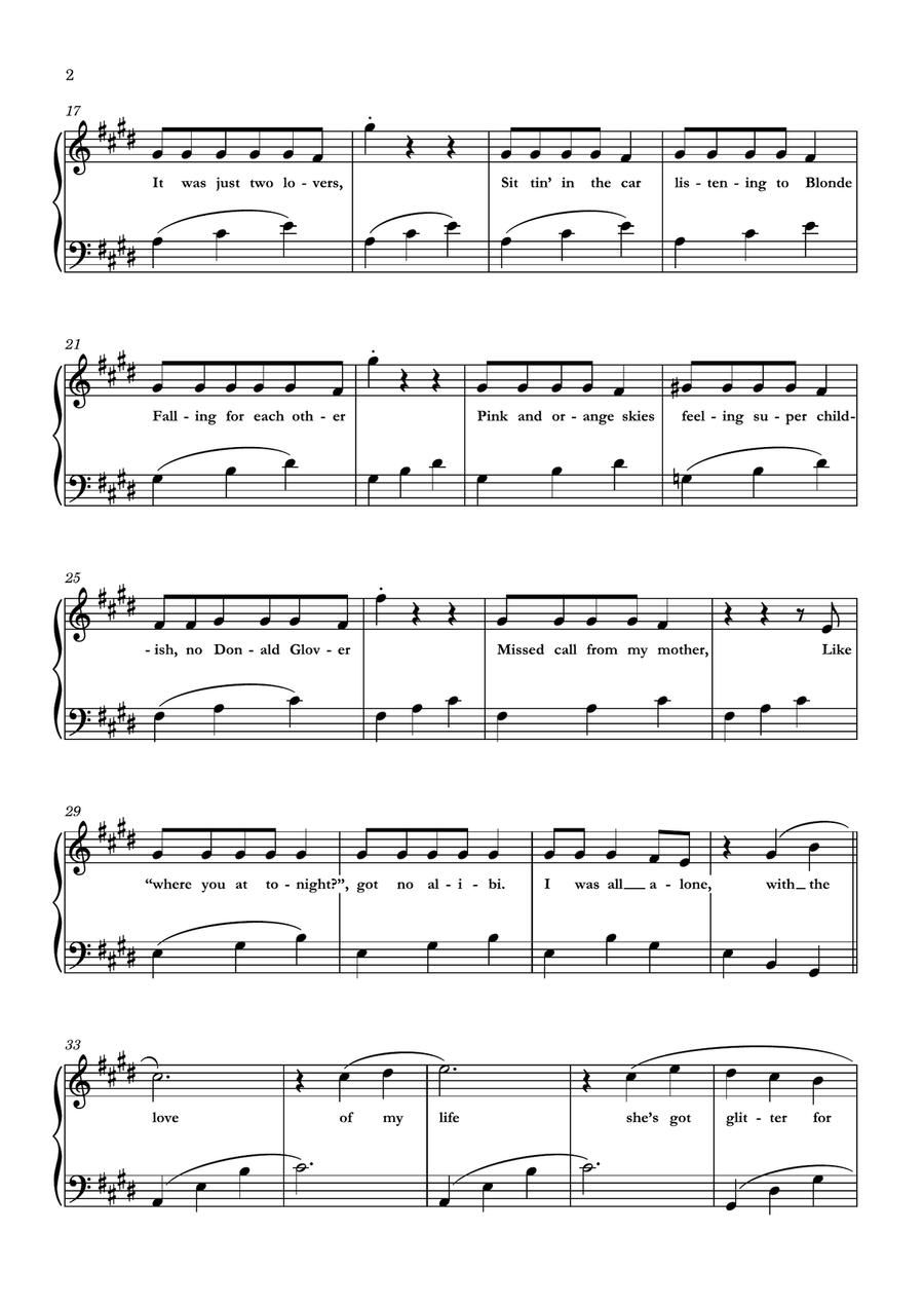 Golden Hour Piano Solo scores gallery preview page 2