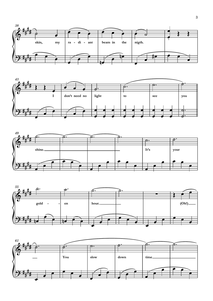 Golden Hour Piano Solo scores gallery preview page 3