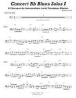 Concert Bb Blues Solos for Intermediate Level Trombone mini preview