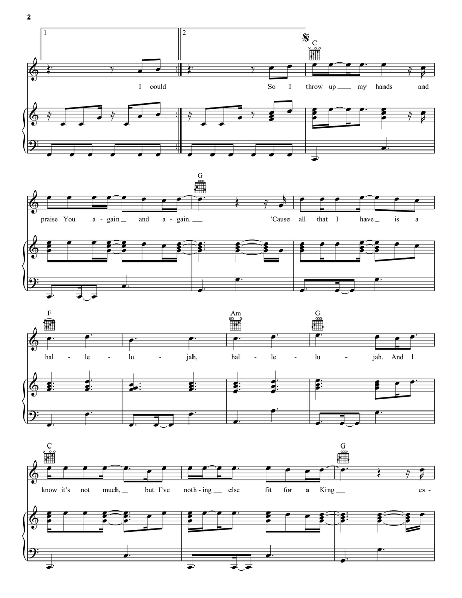 Gratitude Piano, Vocal, Guitar scores gallery preview page 2