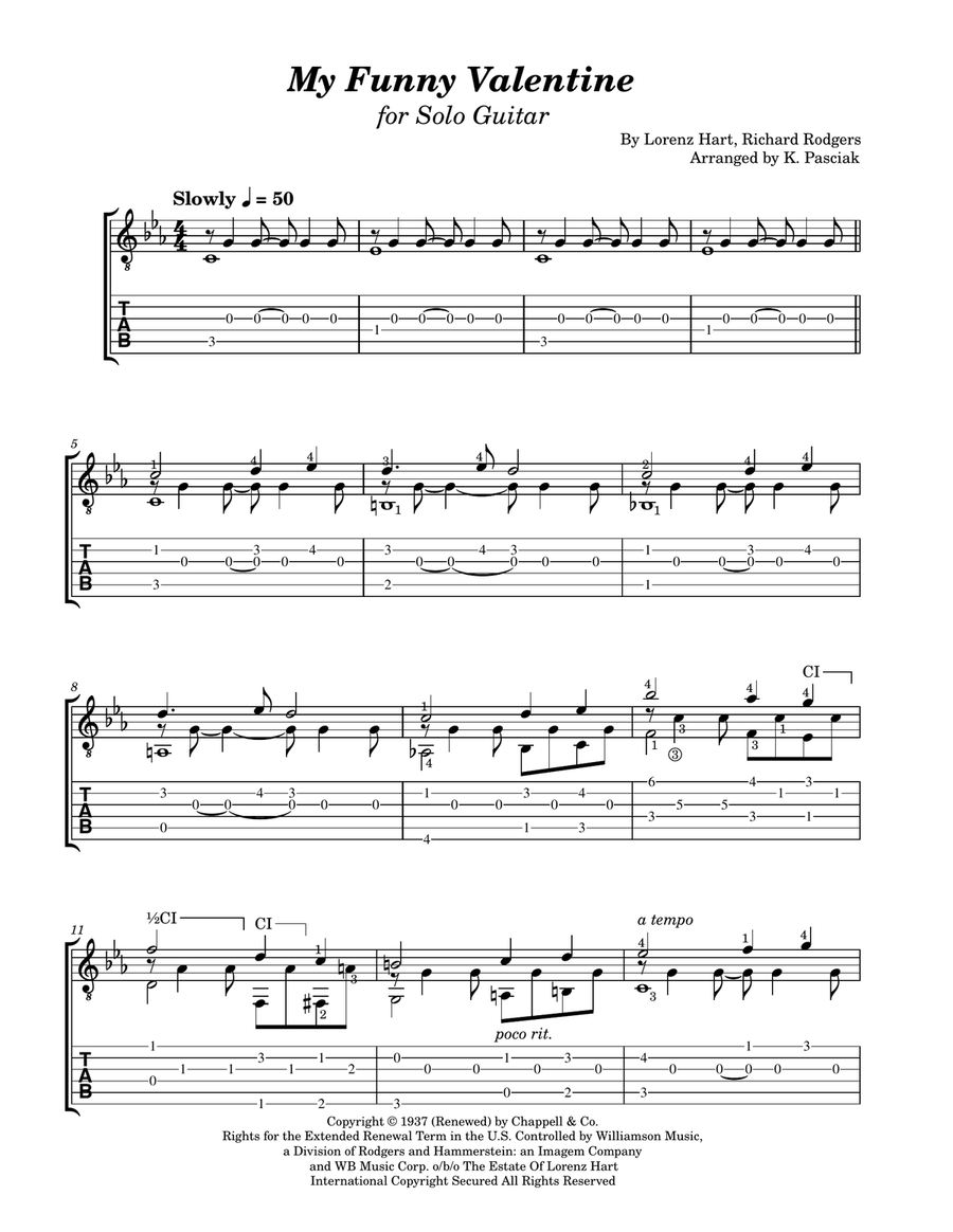 My Funny Valentine My Funny Valentine Acoustic Guitar scores gallery preview page 2