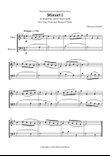 Bach,Anna Magdalena (Book) |Petzold, Minuet I — For Easy Flute and Bassoon Duet, Score and Parts