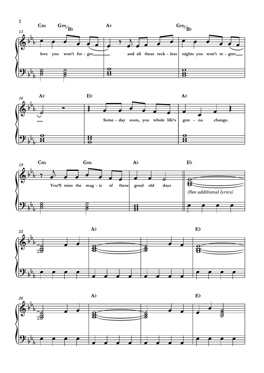 Good Old Days Easy Piano scores gallery preview page 2