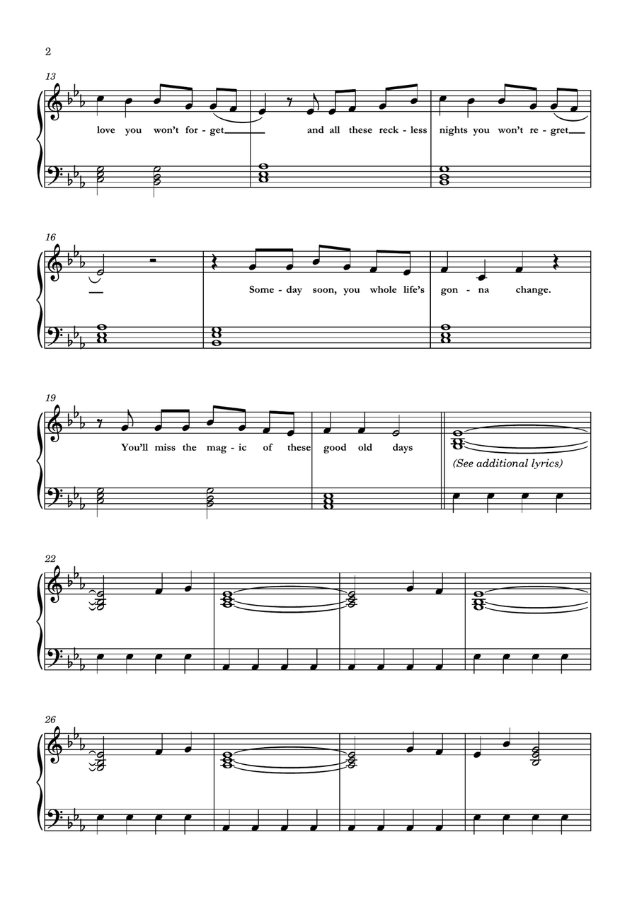 Good Old Days Easy Piano scores gallery preview page 2