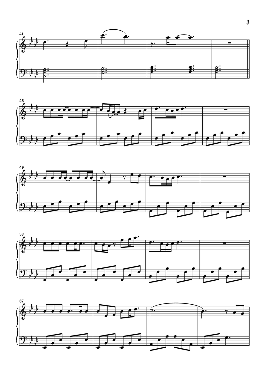 Glimpse Of Us Piano Solo scores gallery preview page 3