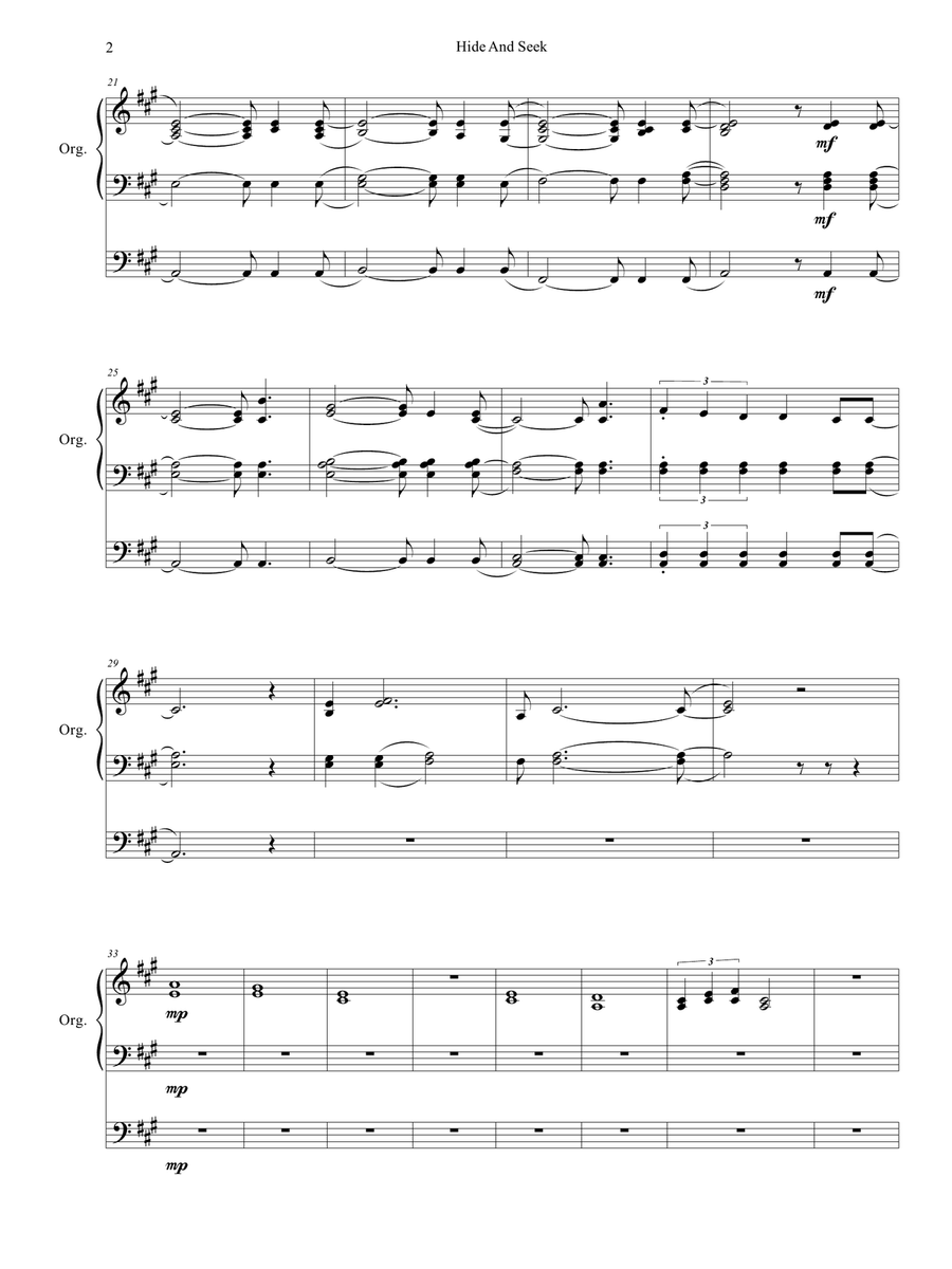Hide And Seek A Cappella scores gallery preview page 3