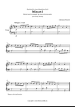 Bach, A. M. (Book) | C. Petzold | G Major (#02/12 Keys) Minuet I — For Easy Piano.