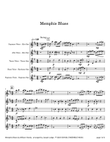 Memphis Blues by Handy for Saxophone Quartet in Schools