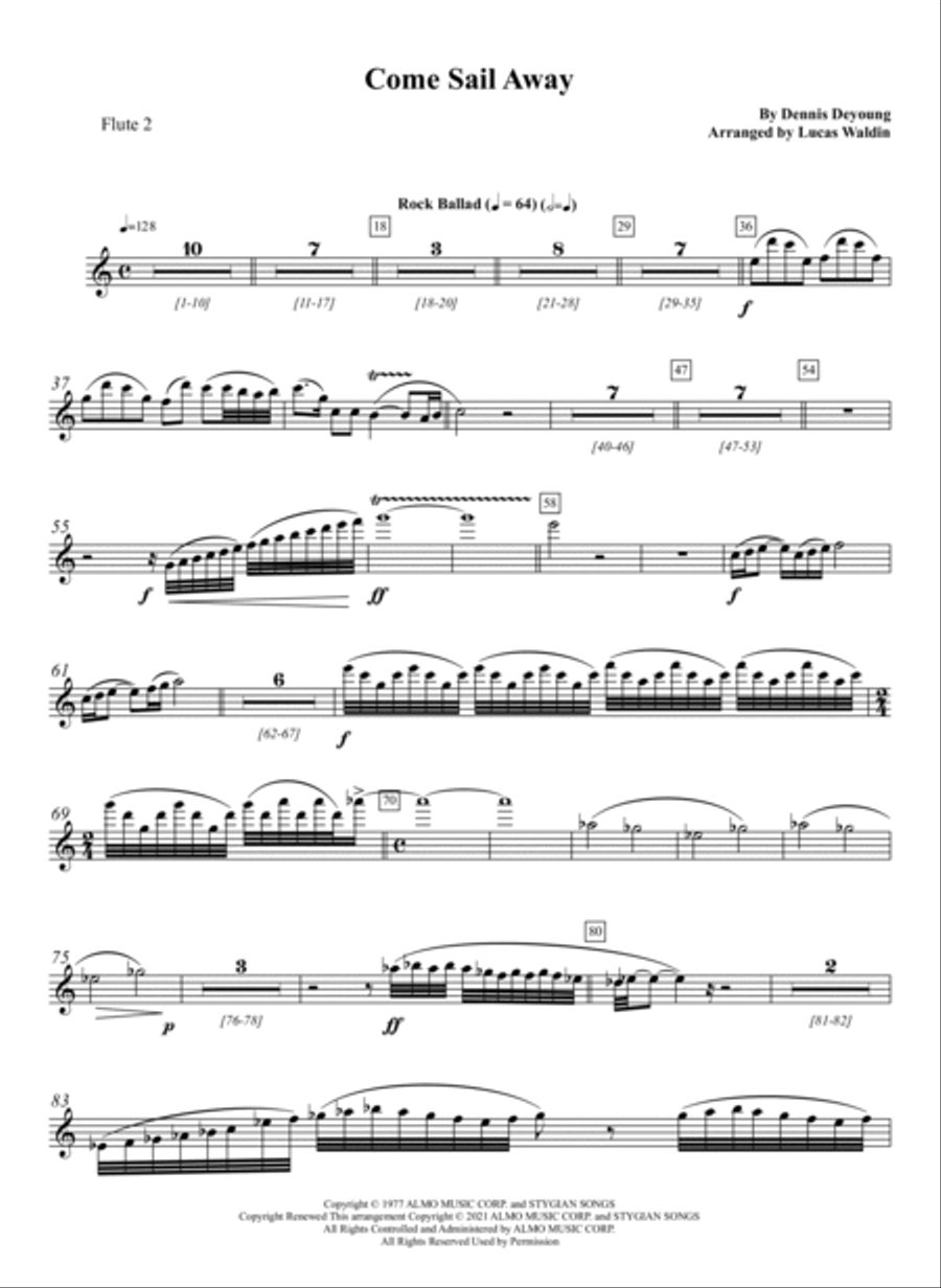 Come Sail Away Full Orchestra scores gallery preview page 3