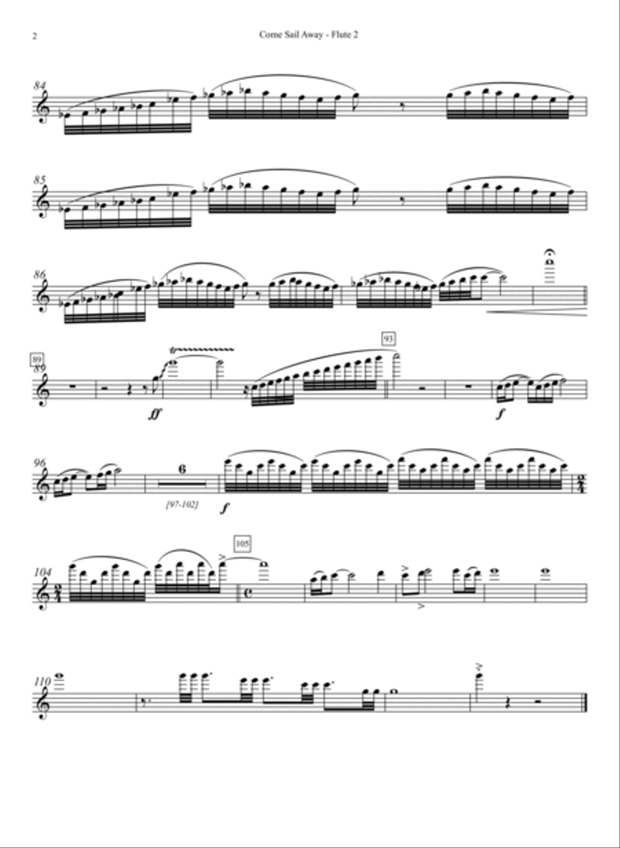 Come Sail Away Full Orchestra scores gallery preview page 4
