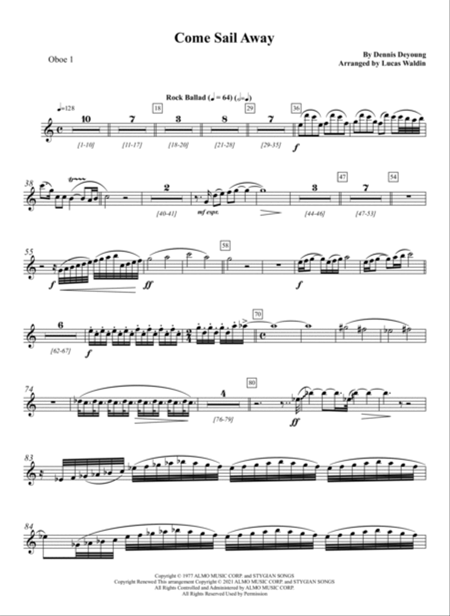 Come Sail Away Full Orchestra scores gallery preview page 5