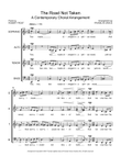 The Road Not Taken - A Contemporary Choral Arrangement