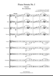 Beethoven, Piano Sonata No. I, Movement I arranged for orchestra