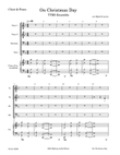 On Christmas Day - TTBB divisi Ensemble