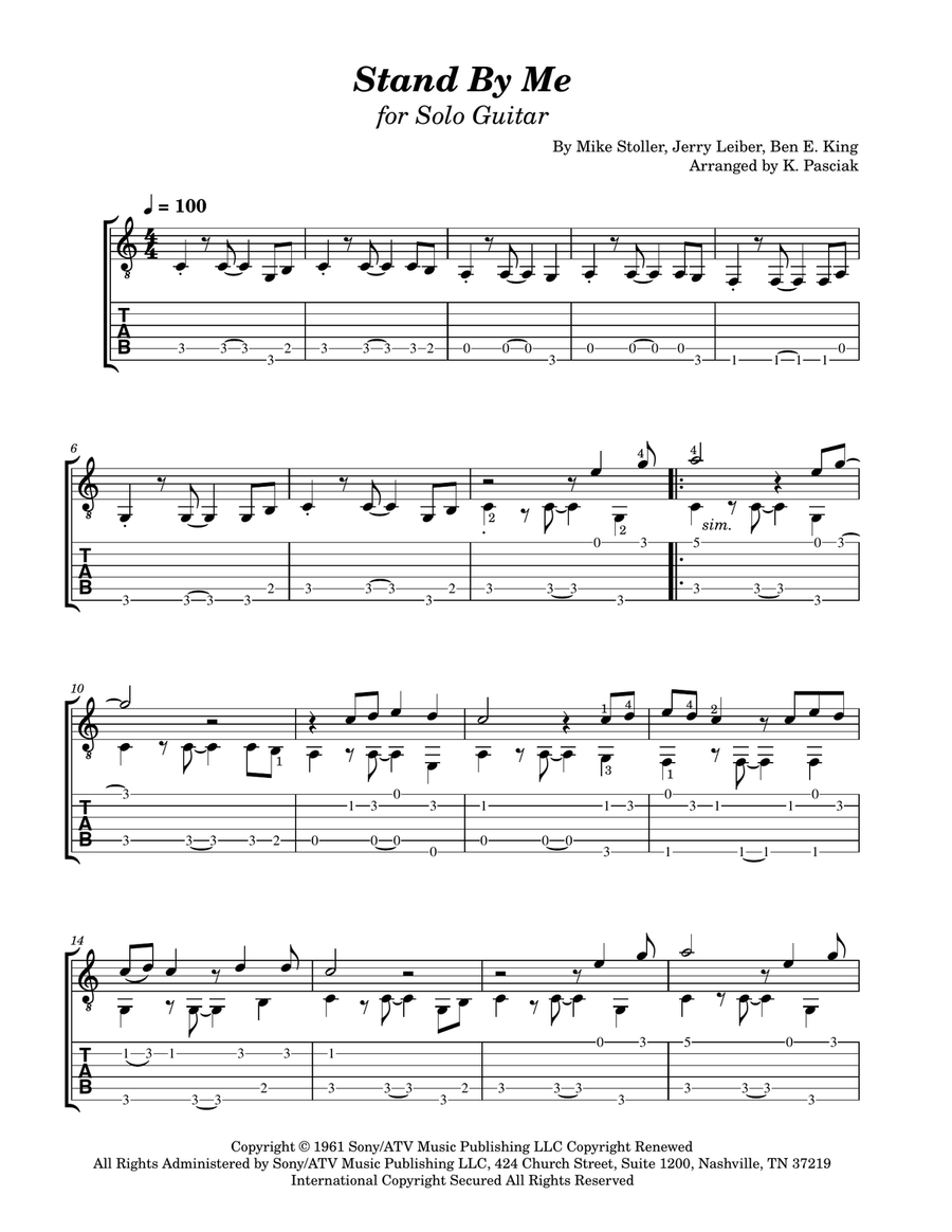 Stand By Me Stand By Me Acoustic Guitar scores gallery preview page 3