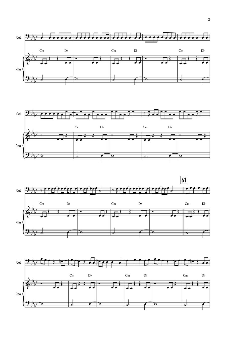 Unholy Unholy Piano scores gallery preview page 3