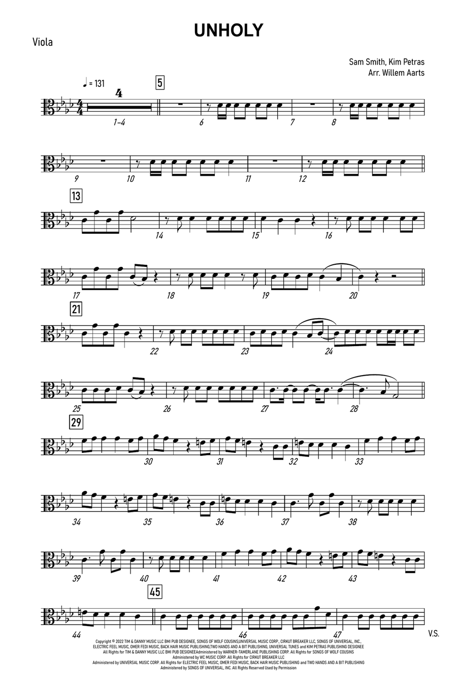 Unholy Unholy Viola scores gallery preview page 5