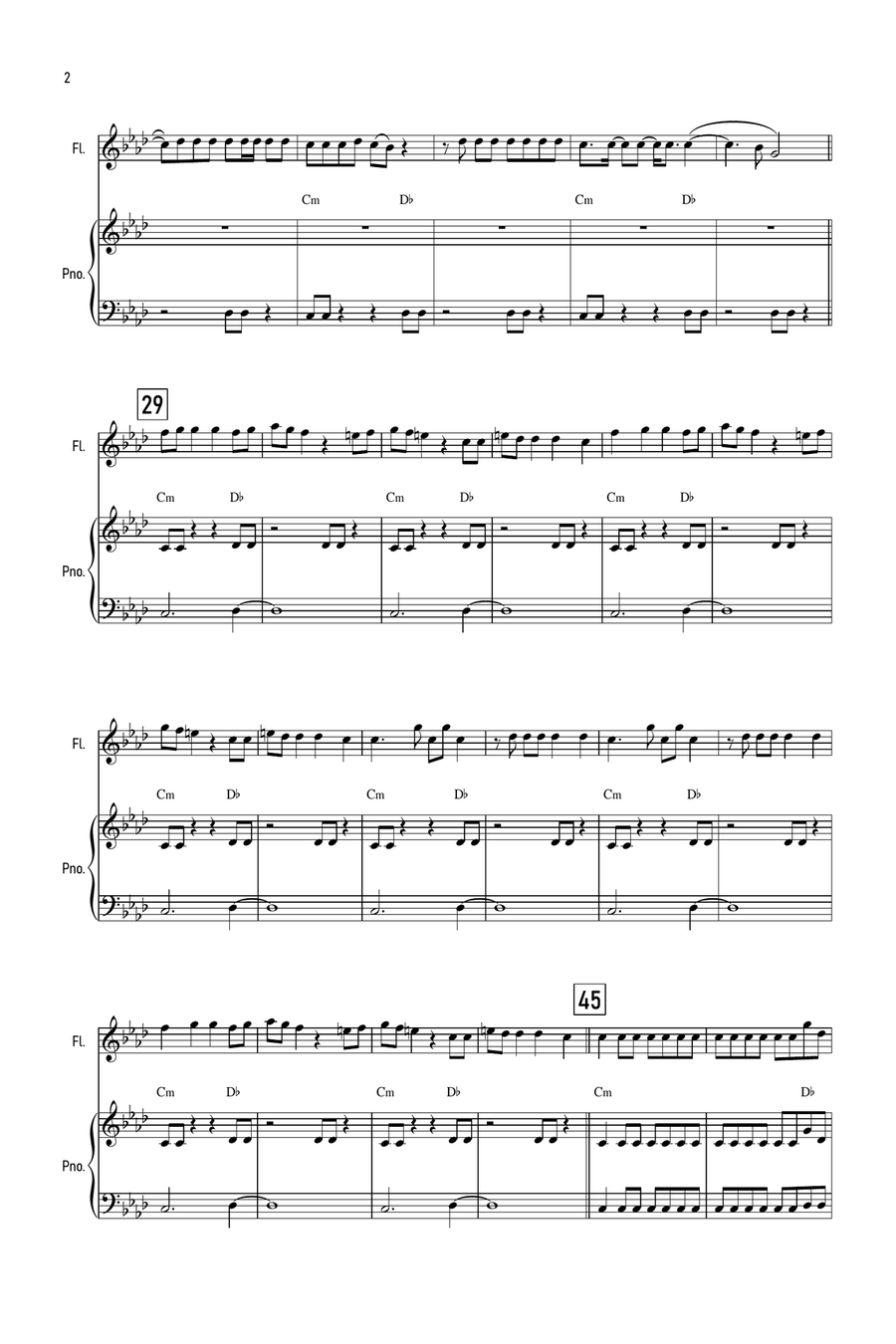 Unholy Unholy Flute Solo scores gallery preview page 2
