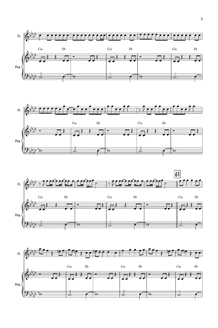 Unholy Unholy Flute Solo scores gallery preview page 3