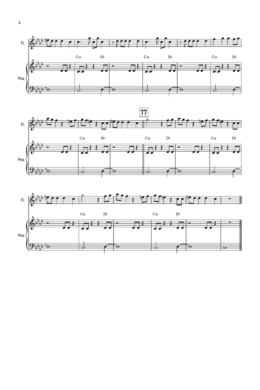 Unholy Unholy Flute Solo scores gallery preview page 4