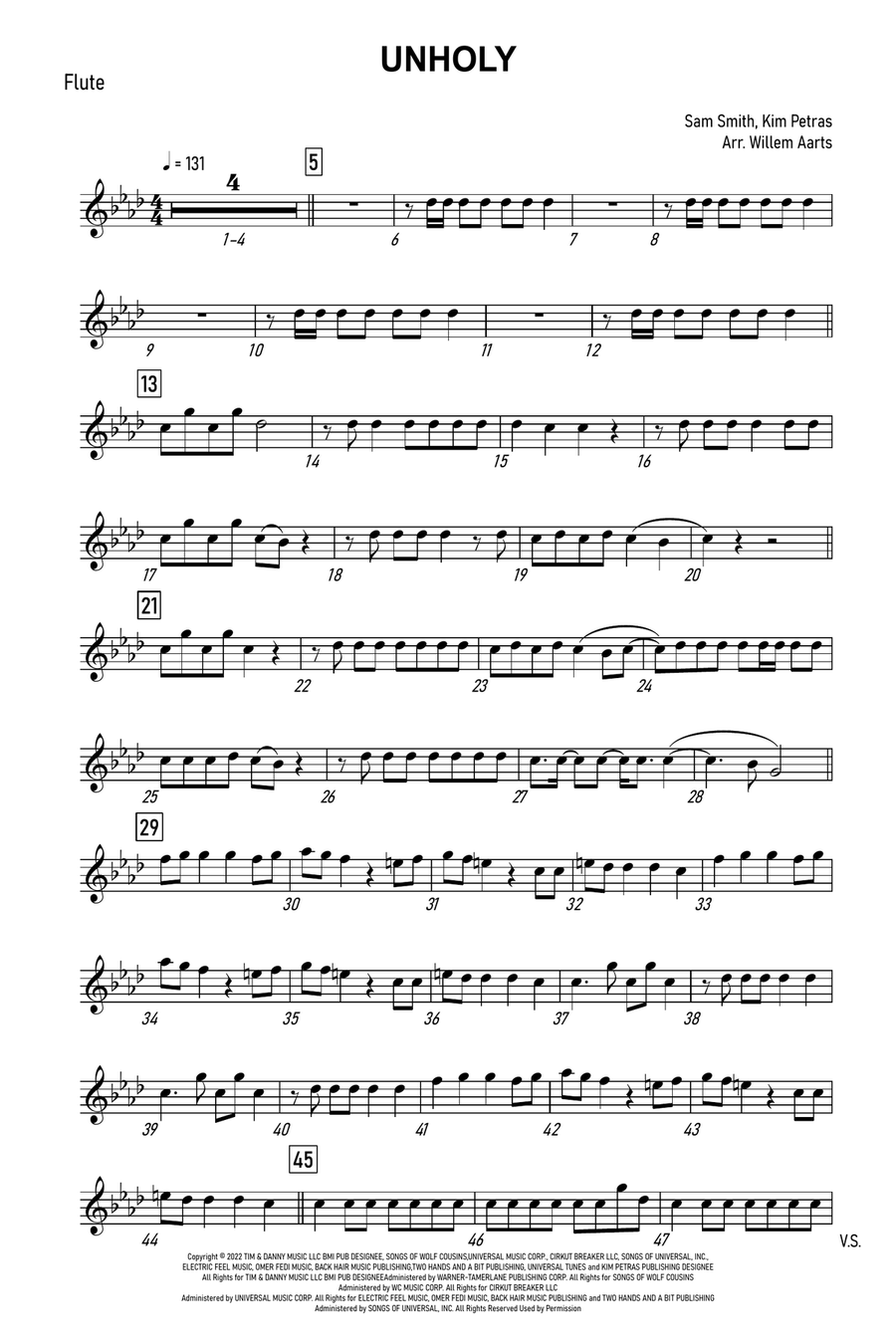 Unholy Unholy Flute Solo scores gallery preview page 5