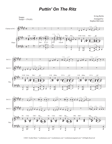 Puttin' On The Ritz (Duet for Bb-Clarinet)