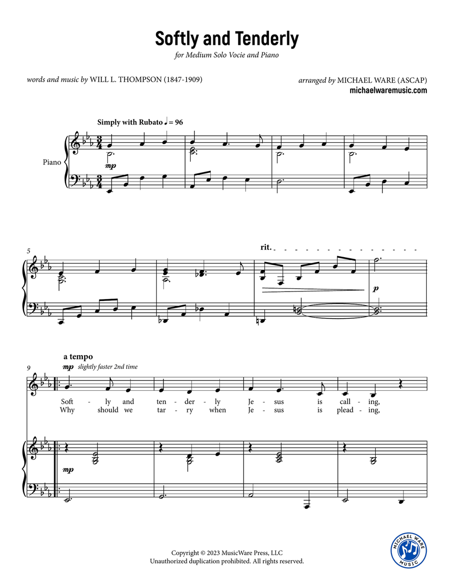 Softly and Tenderly (Vocal Solo) Softly and Tenderly (Vocal Solo) Medium Voice scores gallery preview page 2