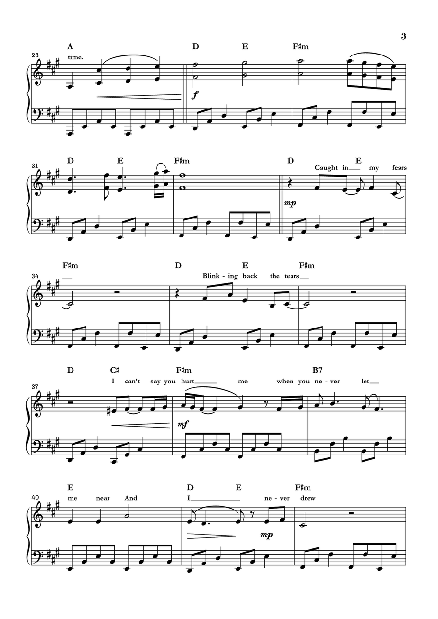 Long Long Time Piano Solo scores gallery preview page 3