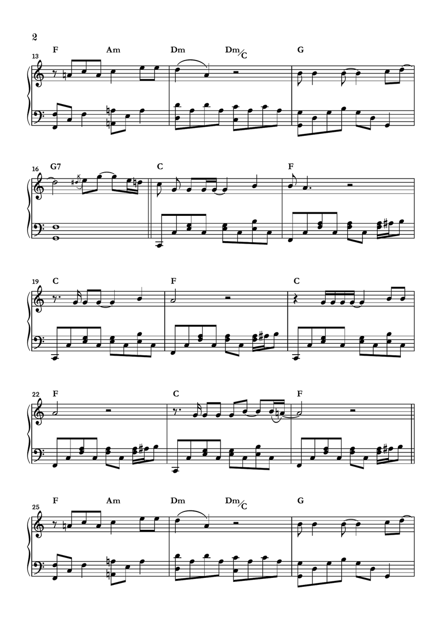 Imagine Piano Solo scores gallery preview page 2