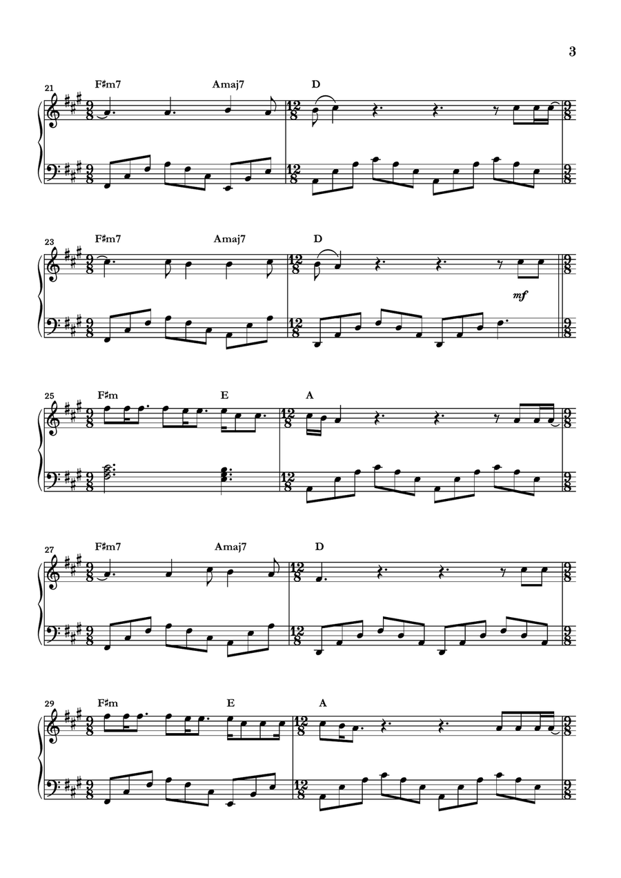 The Night We Met Piano Solo scores gallery preview page 3