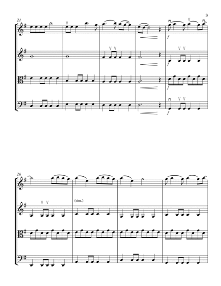 Wildest Dreams String Quartet scores gallery preview page 3