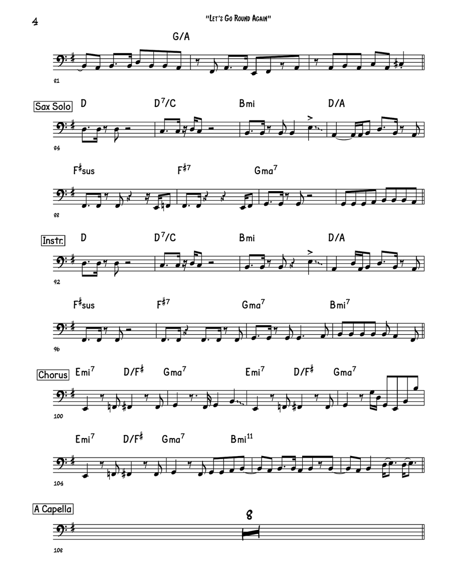 Let's Go Round Again Let's Go Round Again Cover Band scores gallery preview page 4