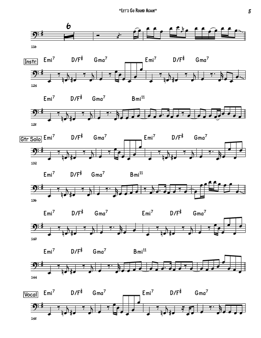 Let's Go Round Again Let's Go Round Again Cover Band scores gallery preview page 5