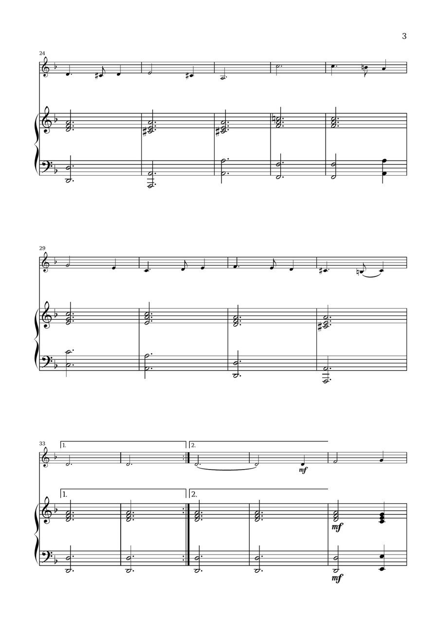 What Child Is This? (Greensleeves) - for violin and piano Violin Solo scores gallery preview page 3