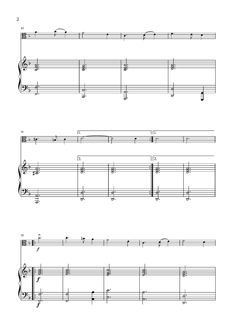 What Child Is This? (Greensleeves) - for viola and piano Piano scores gallery preview page 2