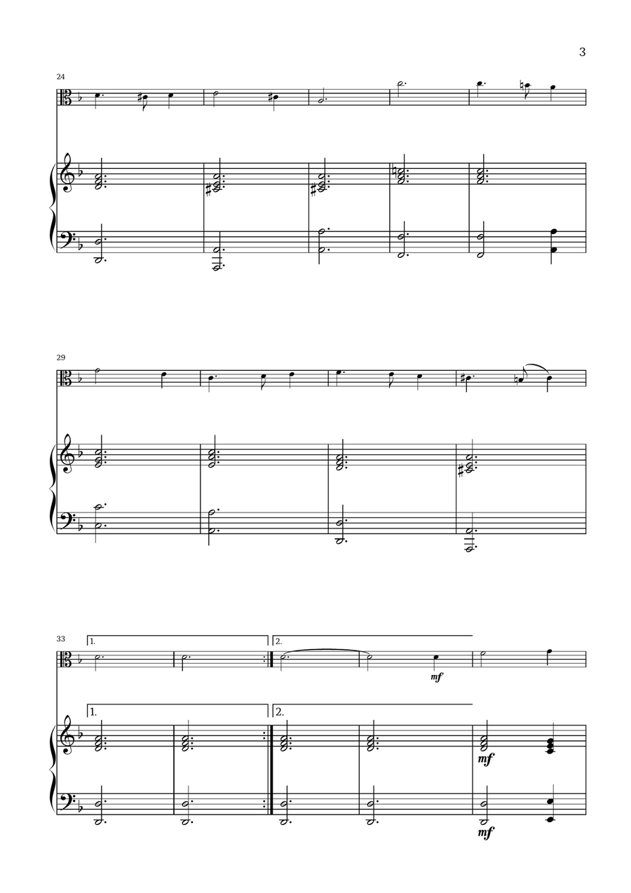 What Child Is This? (Greensleeves) - for viola and piano Piano scores gallery preview page 3