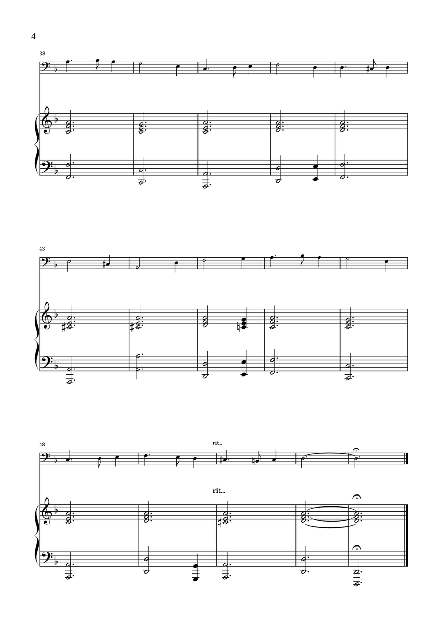 What Child Is This? (Greensleeves) - for trombone and piano Piano scores gallery preview page 4