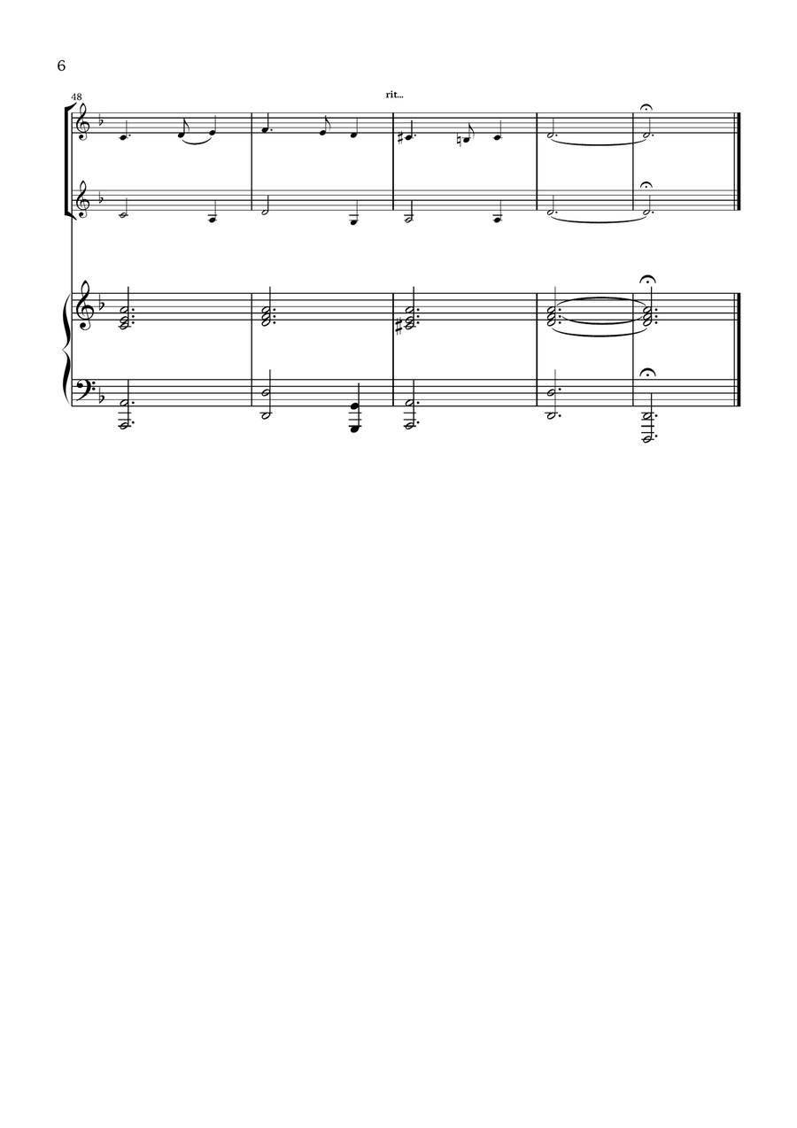 What Child Is This? (Greensleeves) - for violin duet and piano String Duet scores gallery preview page 6