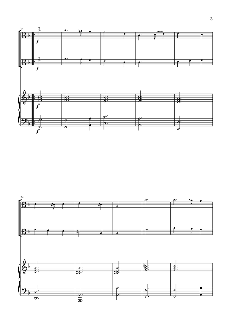 What Child Is This? (Greensleeves) - for viola duet and piano String Duet scores gallery preview page 3
